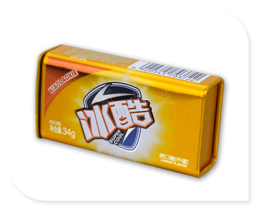 小號壓片糖果鐵罐子 小號壓片糖果鐵罐子側面圖